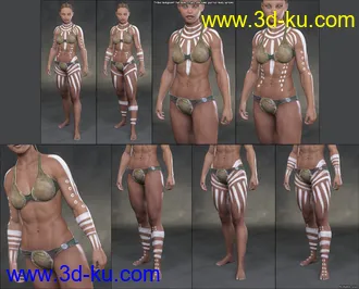 3D打印模型Aki Bodypaints Vol 1 for Genesis 8 Female(s)的图片