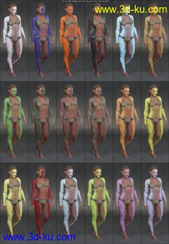 3D打印模型Aki Bodypaints Vol 1 for Genesis 8 Female(s)的图片