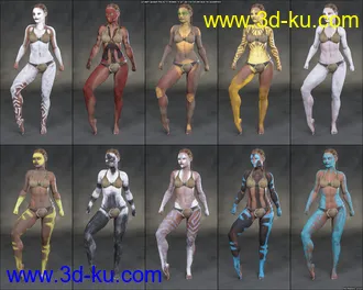 3D打印模型Aki Bodypaints Vol 2 for Genesis 8 Female(s)的图片