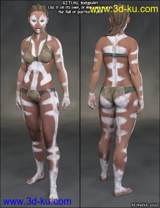 3D打印模型Aki Bodypaints Vol 2 for Genesis 8 Female(s)的图片