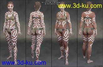 3D打印模型Aki Bodypaints Vol 2 for Genesis 8 Female(s)的图片