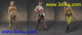 3D打印模型Aki Bodypaints Vol 2 for Genesis 8 Female(s)的图片