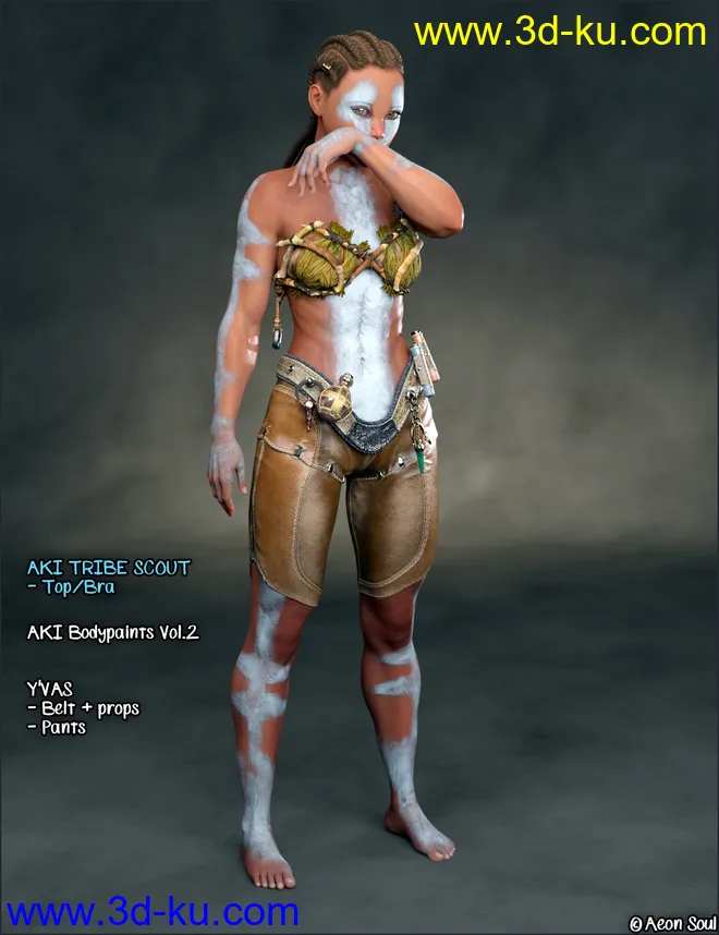 Aki Tribe Scout for Genesis 8 Female(s)模型的图片8