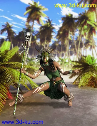 3D打印模型Amazon Witch Doctor Outfit for Genesis 8 Female(s)的图片