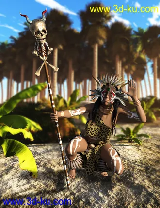 3D打印模型Amazon Witch Doctor Outfit for Genesis 8 Female(s)的图片