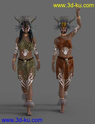 3D打印模型Amazon Witch Doctor Outfit for Genesis 8 Female(s)的图片