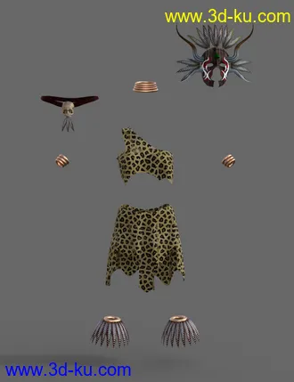 3D打印模型Amazon Witch Doctor Outfit for Genesis 8 Female(s)的图片