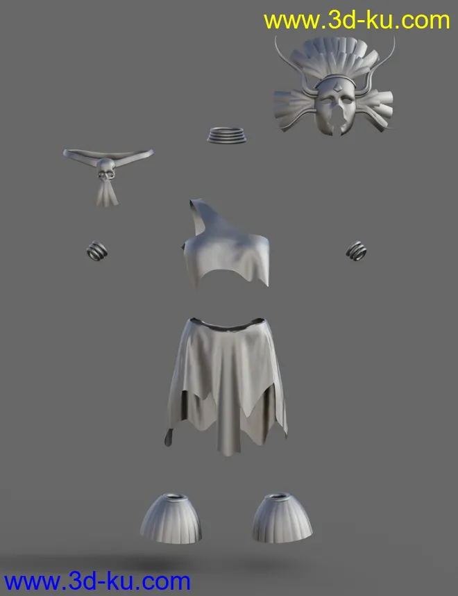 Amazon Witch Doctor Outfit for Genesis 8 Female(s)模型的图片9