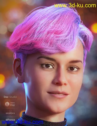 3D打印模型Angharad 8 Hair的图片