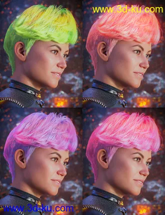 3D打印模型Angharad 8 Hair的图片