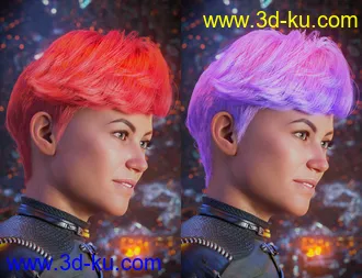 3D打印模型Angharad 8 Hair的图片