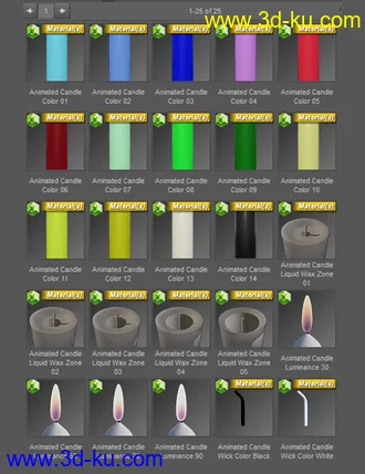 3D打印模型Animated Candle的图片