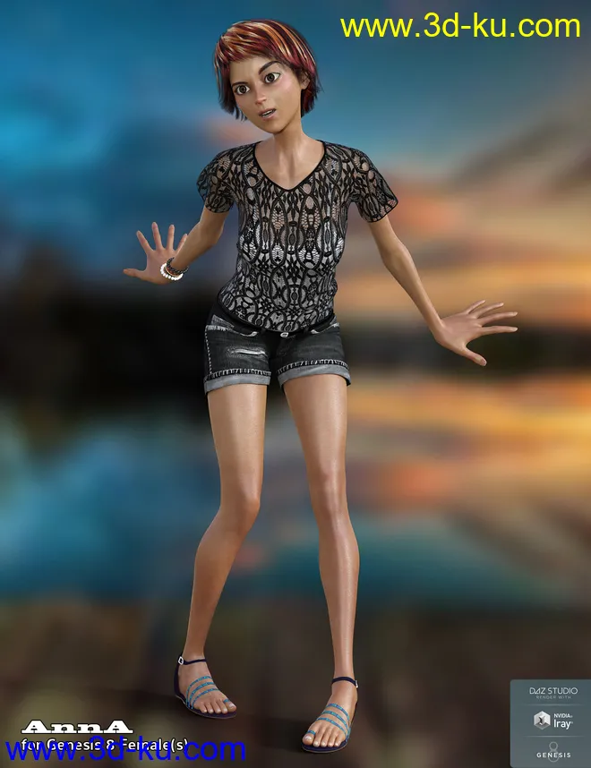 AnnA HD for Genesis 8 Female模型的图片2