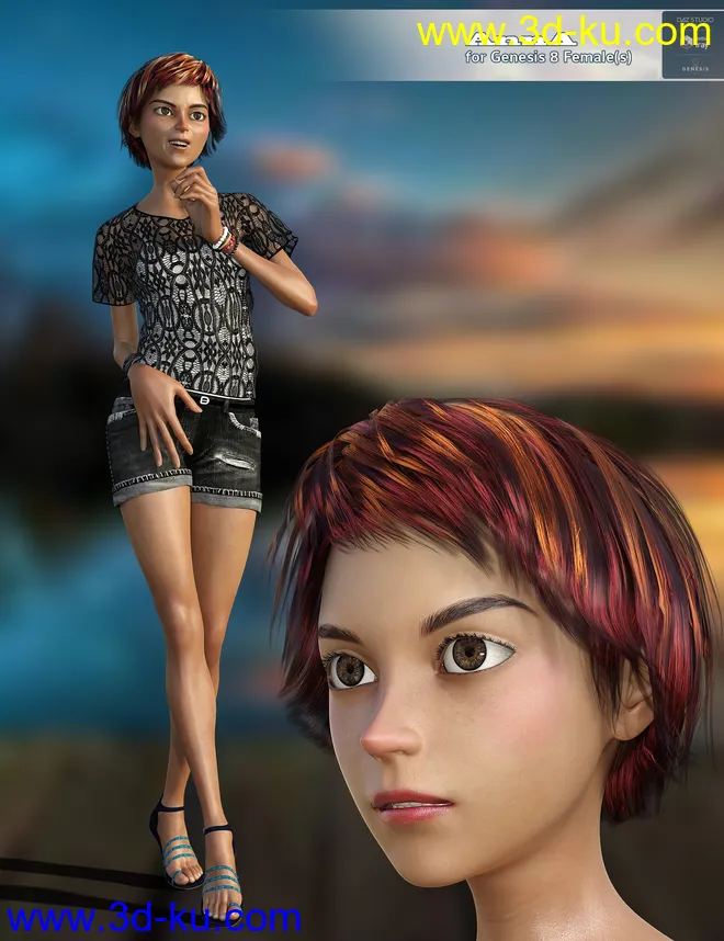 AnnA HD for Genesis 8 Female模型的图片3