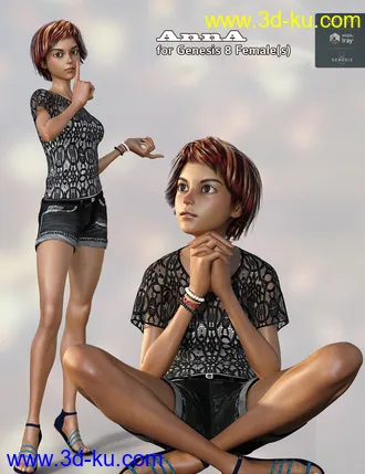 3D打印模型AnnA HD for Genesis 8 Female的图片