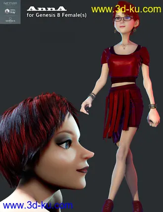 3D打印模型AnnA HD for Genesis 8 Female的图片