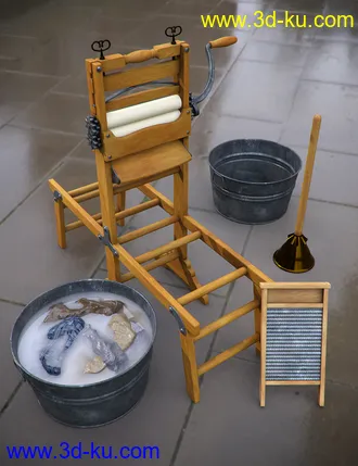 3D打印模型Antique Laundry Tools的图片