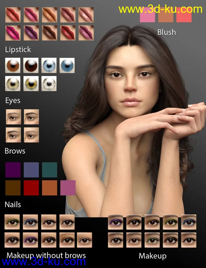 Antonella HD for Genesis 8 Female模型的图片7
