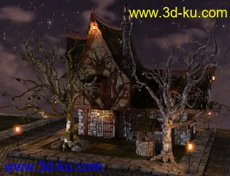 3D打印模型Apothecary Shop Expansion for Old Crone's Home的图片
