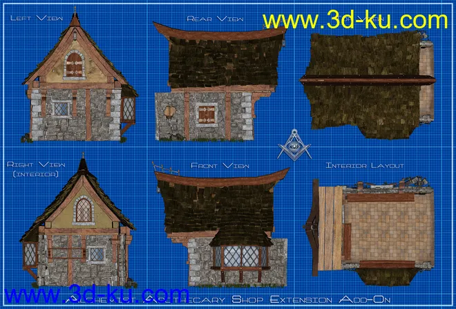 Apothecary Shop Expansion for Old Crone's Home模型的图片8