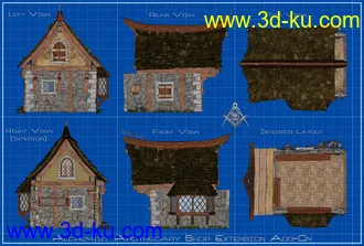 3D打印模型Apothecary Shop Expansion for Old Crone's Home的图片
