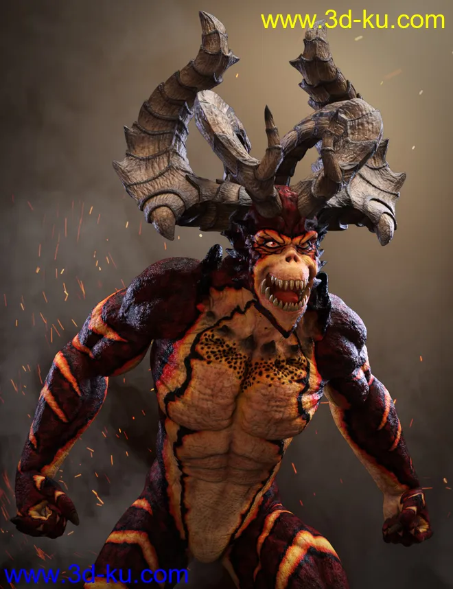 Archdemon HD for Genesis 8 Male模型的图片2