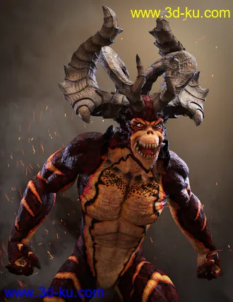 3D打印模型Archdemon HD for Genesis 8 Male的图片