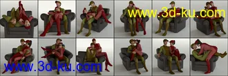 3D打印模型Armchair Poses and Prop for Genesis 8的图片