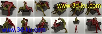 3D打印模型Armchair Poses and Prop for Genesis 8的图片