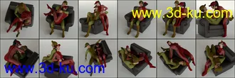 3D打印模型Armchair Poses and Prop for Genesis 8的图片