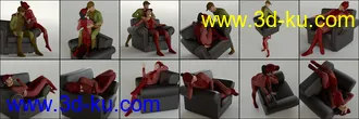 3D打印模型Armchair Poses and Prop for Genesis 8的图片