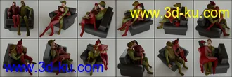 3D打印模型Armchair Poses and Prop for Genesis 8的图片