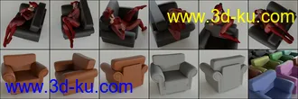 3D打印模型Armchair Poses and Prop for Genesis 8的图片