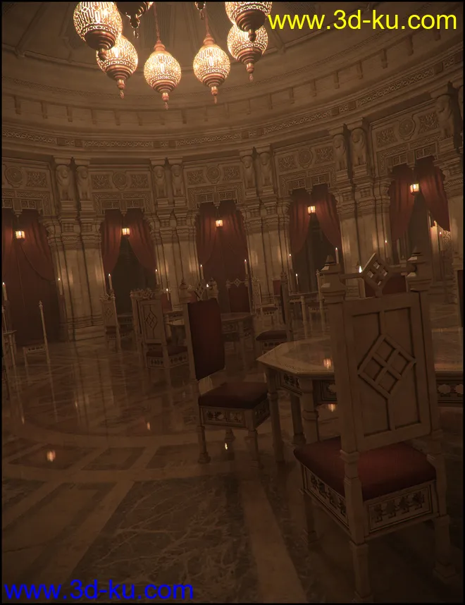 Aslan Court 1 - Decor 1 Iray Addon模型的图片4