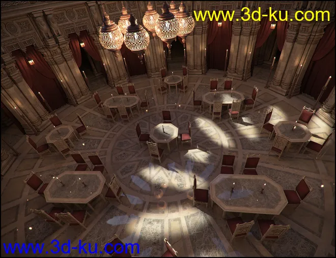 Aslan Court 1 - Decor 1 Iray Addon模型的图片5