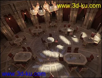 3D打印模型Aslan Court 1 - Decor 1 Iray Addon的图片