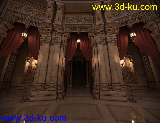 Aslan Court 1 - Decor 1 Iray Addon模型的图片6