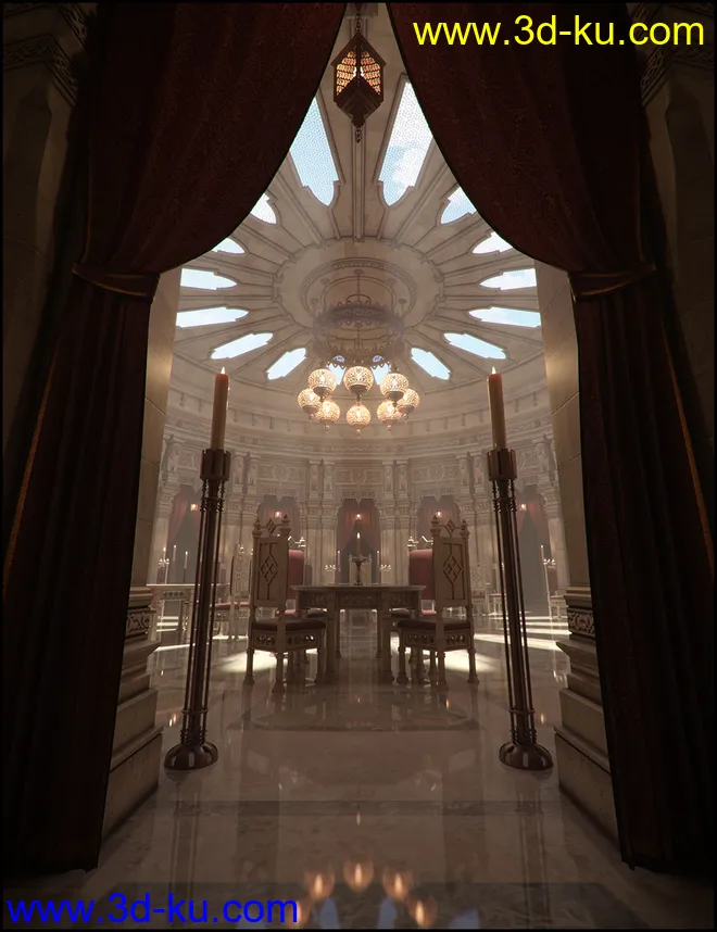 Aslan Court 1 - Decor 1 Iray Addon模型的图片7
