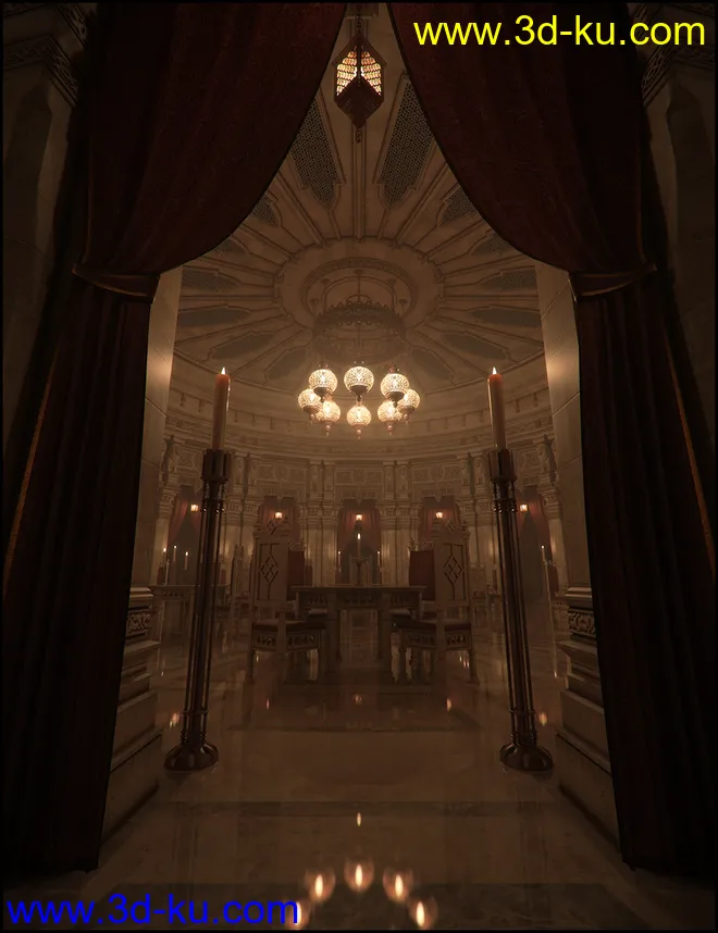 Aslan Court 1 - Decor 1 Iray Addon模型的图片8