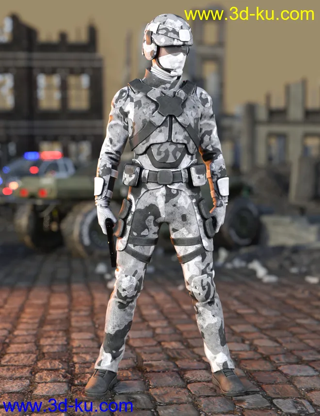 Assault Soldier Outfit for Genesis 8 Male(s)模型的图片5