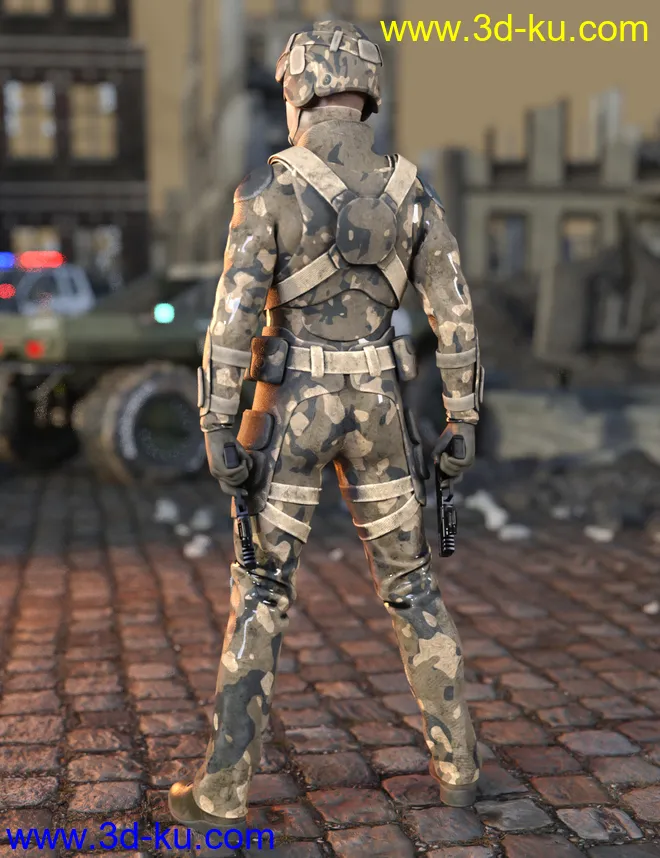 Assault Soldier Outfit for Genesis 8 Male(s)模型的图片6