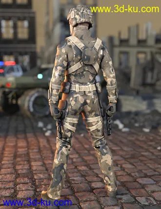 3D打印模型Assault Soldier Outfit for Genesis 8 Male(s)的图片