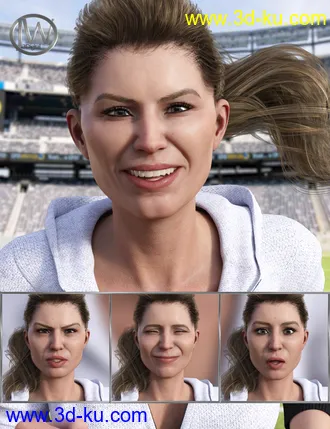 3D打印模型Athletic Life - Expressions for Genesis 8 Female and Jenni 8的图片
