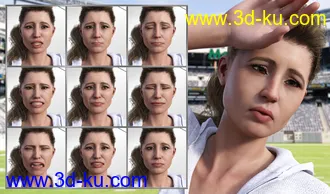 3D打印模型Athletic Life - Expressions for Genesis 8 Female and Jenni 8的图片