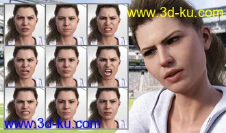 3D打印模型Athletic Life - Expressions for Genesis 8 Female and Jenni 8的图片