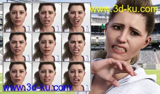 3D打印模型Athletic Life - Expressions for Genesis 8 Female and Jenni 8的图片