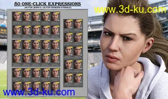 3D打印模型Athletic Life - Expressions for Genesis 8 Female and Jenni 8的图片