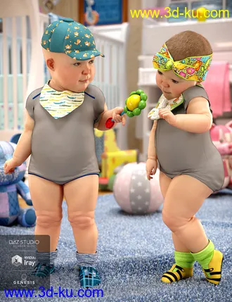 3D打印模型Baby Accessories for Genesis 8的图片