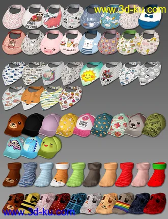 3D打印模型Baby Accessories for Genesis 8的图片