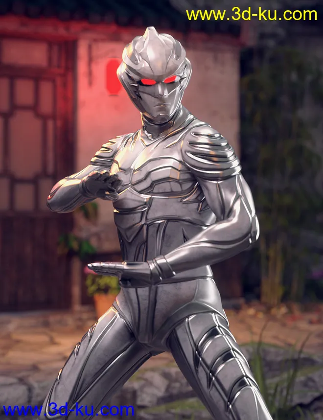 BaiHu - The White Tiger Outfit for Genesis 8 Male模型的图片1